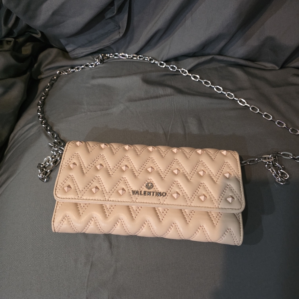 Valentino Cream Quilted Crossbody Bag
